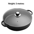 thumbnail image 3 of Maoww Cast Iron with Non Baking Pan Pan into Barbecue Induction Sticking Multifunctional Cooking Essential Kitchen Oven Diameter 25cm, 3 of 6