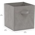 thumbnail image 4 of Foldable Fabric Organizer with Handles, 10.5 "x10.5 "x11", Pack of 6, Gray, 4 of 4