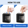 thumbnail image 2 of Deli Electric Pencil Sharpener, Automatic Pencil Sharpener, Office Supplies, Fast & Sharp, Compact Portable Design, 6.5–8mm Pencils, Black, 2 of 8