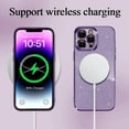 thumbnail image 2 of iPhone 13 Pro Max case, Compatible with MagSafe Luxury Glitter Bling Plating Love with Cute Heart Phone Case Full Camera Lens Protection Magnetic Case for Women Girls Back Cover(Purple), 2 of 12