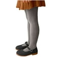 thumbnail image 4 of Cethrio Girls Cotton Tights, Elastic Waist Soft Stretch Dancing Leggings for Girl Gray Size 3-4 T, 4 of 6