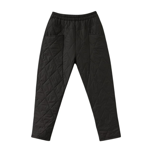Pantalones cálidos de invierno, pantalones de nieve de compresión, informales con bolsillos, pantalones térmicos ligeros de utilidad, suaves para L