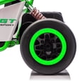 thumbnail image 2 of 24V 8.5 MPH Electric Go Kart for Kids, 400W Powerful Drift Kart w/ Front EVA Wheel & Metal Frame, Ride on Toy w/ Music & Lights, Suspension, 2 Speed, 5 Point Harness, Crazy Cart for Ages 6+, Green, 2 of 7