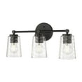 thumbnail image 4 of Millennium Lighting  Ashli 2/4 Light Vanity Light with Clear Honeycomb Glass Shades 3 Light - Matte Black, 4 of 5