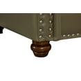 thumbnail image 4 of PU Leather 3 Seat Sofa with Two Storage Enclosures, 3 Seat Comfy Upholstered Reading Accent Sofa with Nails Decoration and Wooden Legs, Armchair for Living Room, Bedroom, Grey, 4 of 8