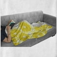 thumbnail image 6 of Lemon Soft Flannel Fleece Throw Blanket, Ripe Exotic Sour Citrus Fruit Lemon Leafage Lemonade Food Photo, Cozy Plush for Indoor and Outdoor Use, 60" x 80", Lime Green Yellow, by Ambesonne, 6 of 6