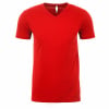 Red, variant on Next Level Apparel Men's Sueded V-Neck T-Shirt