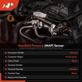 thumbnail image 2 of A-Premium Manifold Pressure (MAP) Sensor [4 Pins] Compatible with Kia Rio 2011-2023, Replace# 392002A650, 2 of 5