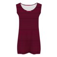 thumbnail image 5 of Jalioing Summer Tank Tops for Women Striped Sleeveless Plus Size Shirts Casual Oversized Crew Neck T Shirts, 5 of 7