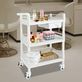 thumbnail image 6 of Beauty Salon Trolley with Wheels, Multifunctional Beauty Cart for Tools and Instruments, ABS Beauty Salon Organizer, Rolling Beauty Equipment Storage Cart Salon Organizer Beauty Tool Storage (White), 6 of 17