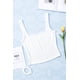 thumbnail image 4 of ABPHQTO Camiseta de tirantes de mujer blanca con escote cuadrado y punto acanalado, 4 of 5