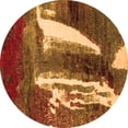 thumbnail image 1 of Ahgly Company Indoor Round Abstract Orange Modern Area Rugs, 8' Round, 1 of 4