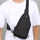 thumbnail image 4 of Bolsa de pecho para negocios – Mochila bandolera de nailon, correa ajustable, gran capacidad, compartimentos con cremallera múltiple, negra/caqui/verde, 11,8"x6,3"x2,36", bolso de hombro de viaje, 4 of 6