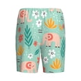 thumbnail image 4 of Rocae Elephant and Flowers for Men's Soft Sleep Pajama Shorts, Waistband and Pockets, 4 of 9
