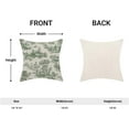 thumbnail image 5 of Toile Pillow Covers 18x18 Inch Set of 2, French Style Outdoor Decorative Throw Pillowcase Vintage Green Toile De Jouy Cushion Cover for Sofa Couch Farmhouse Living Room Bed Decor, 5 of 6