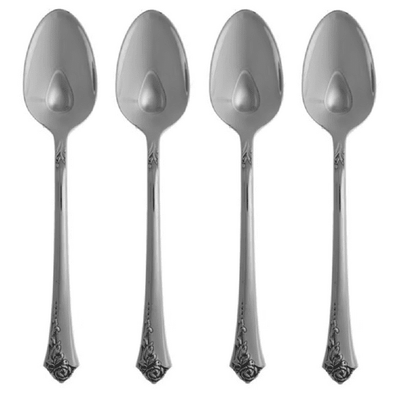 Oneida Damask Rose 18/8 Stainless Steel Teaspoon (Set of Four)
