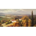 thumbnail image 2 of Oxley, Vail 24x14 Gold Ornate Wood Framed with Double Matting Museum Art Print Titled - Tuscan Panorama, 2 of 4