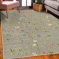 thumbnail image 3 of Floral Decorative Rug, Spring Season Themed Watercolors Painting of Herbs Flowers Botany Garden Art, Quality Carpet for Bedroom Dorm and Living Room, 6 Sizes, Sage Green, by Ambesonne, 3 of 4