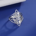 thumbnail image 6 of Vintage Hollow Witches Knot Rings Simple Wide Statement Fashion ​Celtic Amulets Finger Jewelry, 6 of 8