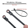 thumbnail image 5 of Zeiwohndc 100pcs Black Cable Ties 12inch Screw Mount Hole Plastic for Automotive Wiring, 5 of 8