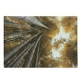 thumbnail image 1 of Bamboo Print Cutting Board, Bottom to Top Bamboo Grove Fall Landscape Potential for Improvement, Decorative Tempered Glass Cutting and Serving Board, Large Size, Yellow Brown, by Ambesonne, 1 of 1