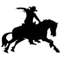 thumbnail image 2 of Silhouette Cowboy Rodeo Wall Decal Wallmonkeys Peel and Stick Graphic (24 in W x 19 in H) WM502565, 2 of 4