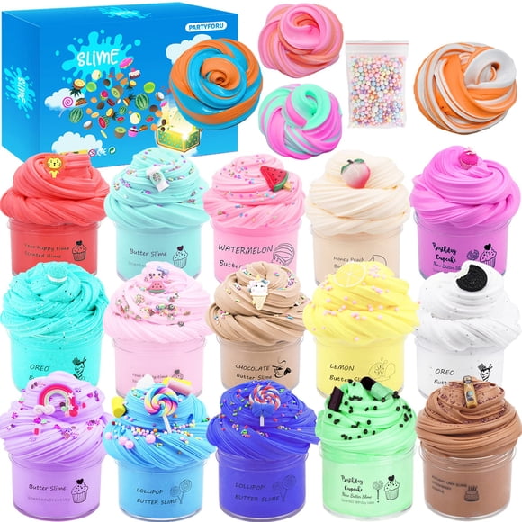 Slime Kit Fcieoihr Mantequilla perfumada, paquete de 15 unidades para niños con tarro
