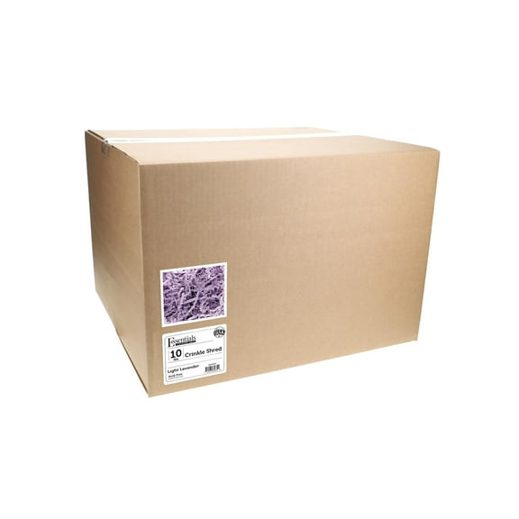 Essentials by Leisure Arts Crinkle Shred Box, Light Lavender, 10lbs Shredded Paper Filler, Crinkle Cut Paper Shred Filler, Box Filler, Shredded Paper for Gift Box, Paper Crinkle Filler, Box Filling