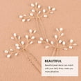 thumbnail image 2 of 2 Pcs Épingle à Cheveux Perle Décor Pièces de Cheveux Bijoux de Mariage Fourche à Cheveux, 2 of 9
