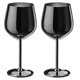thumbnail image 1 of Copa de Vino de Acero Inoxidable de 500 Ml, Color Negro, Ideal para Vino Tinto, Champán, Fiestas y Bares., 1 of 1