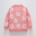 thumbnail image 6 of Tfken Sweater For Boys Toddler Fashion Flower Print Fall Crew Neck Pullover Sweater Pink Size 2-3 Years, 6 of 6