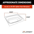 thumbnail image 3 of Lippert Components Bathtub 209683 Better Bath; Standard Tub; 24 Inch x 46 Inch; With Threshold; Without Seat; Smooth Floor Surface; Right Hand Drain; White; ABS, 3 of 4