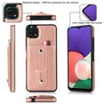 thumbnail image 2 of Wallet Case for Samsung Galaxy A22 5G, Dteck Soft PU Leather Credit Card Holder Hand Strap Shockproof Protective Case For Samsung Galaxy A22 5G,Rosegold, 2 of 7