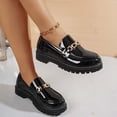 thumbnail image 6 of ZACPNCV Womens Plus Size Retro Loafers Round Toe Platform Low Heel Comfort Casual Shoes, 6 of 9