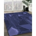 thumbnail image 3 of Ahgly Company Machine Washable Indoor Rectangle Transitional Royal Blue Area Rugs, 5' x 7', 3 of 7