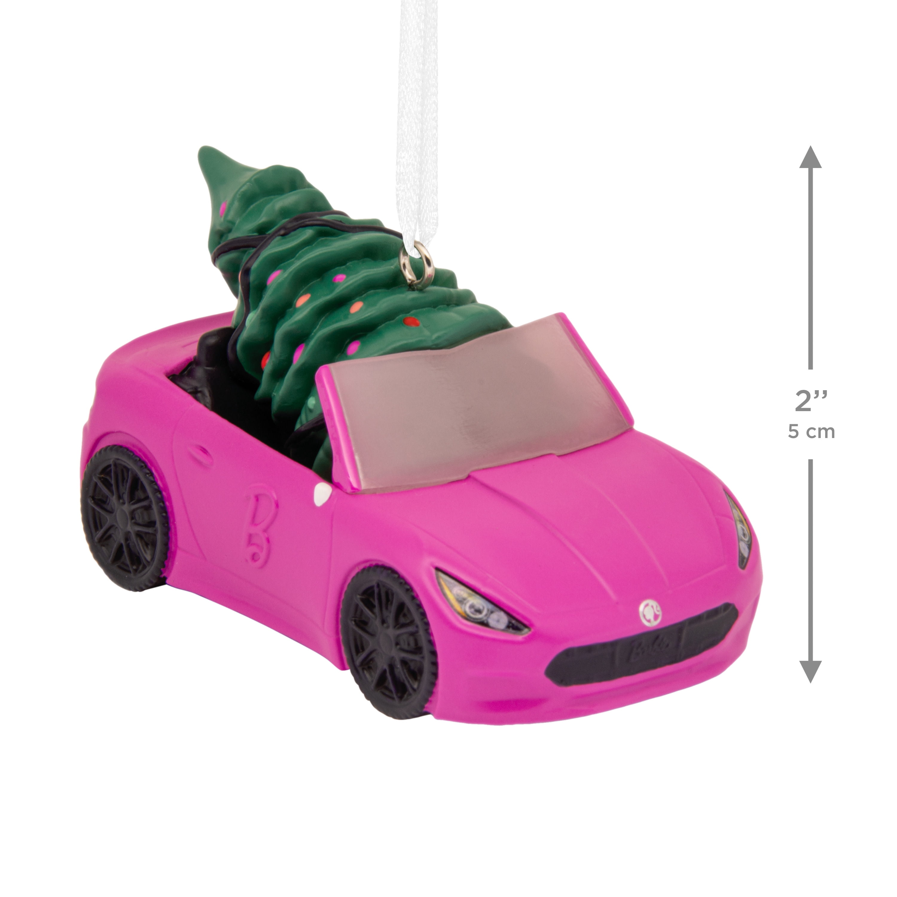 Hallmark Christmas Ornament (Barbie Car With Tree), 1 Count