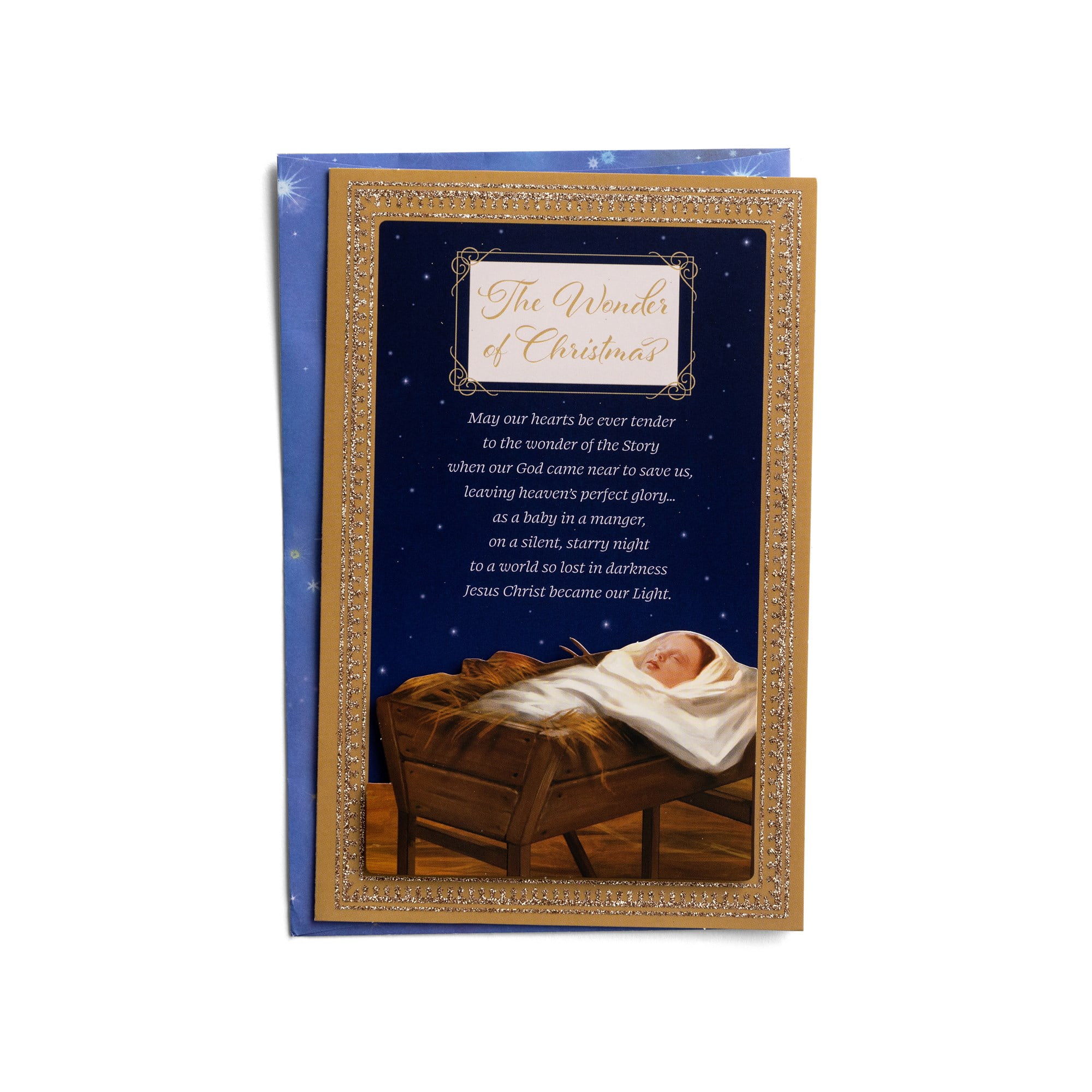DaySpring 24 Inspirational Christmas Boxed Cards, Jesus in manger, The Wonder of Christmas
