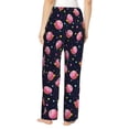thumbnail image 3 of Daiia Cartoon Donut Planets Women's Sleep Pant with Pockets and Drawstring,Pajama Pants-Small, 3 of 9