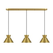 Meridian M100134MBK 3-Light Linear Chandelier in Matte Black
