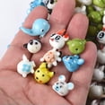 thumbnail image 6 of U8MO 2pcs Animal Shape Handmade Lampwork Glass Loose Beads for Jewelry Making DIY-Bull 22x15mm, 6 of 9