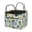 Blue Yellow Floral Print, variant on Garronmavis Teal Aztec Pattern Quilted Laundry Basket with Handles, Foldable Large Capacity Laundry Hamper, Decorative Storage Basket for Bedroom Nursery Bathroom Dorm