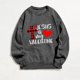thumbnail image 2 of Gibobby Casual Sudadera para Mujer Sudadera con cuello redondo para mujer atlético Y-2K(Gris oscuro,M), 2 of 4