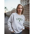 thumbnail image 2 of Lucky Clover Sweatshirt Women -Smartprints Designs, Female XX-Large, 2 of 4
