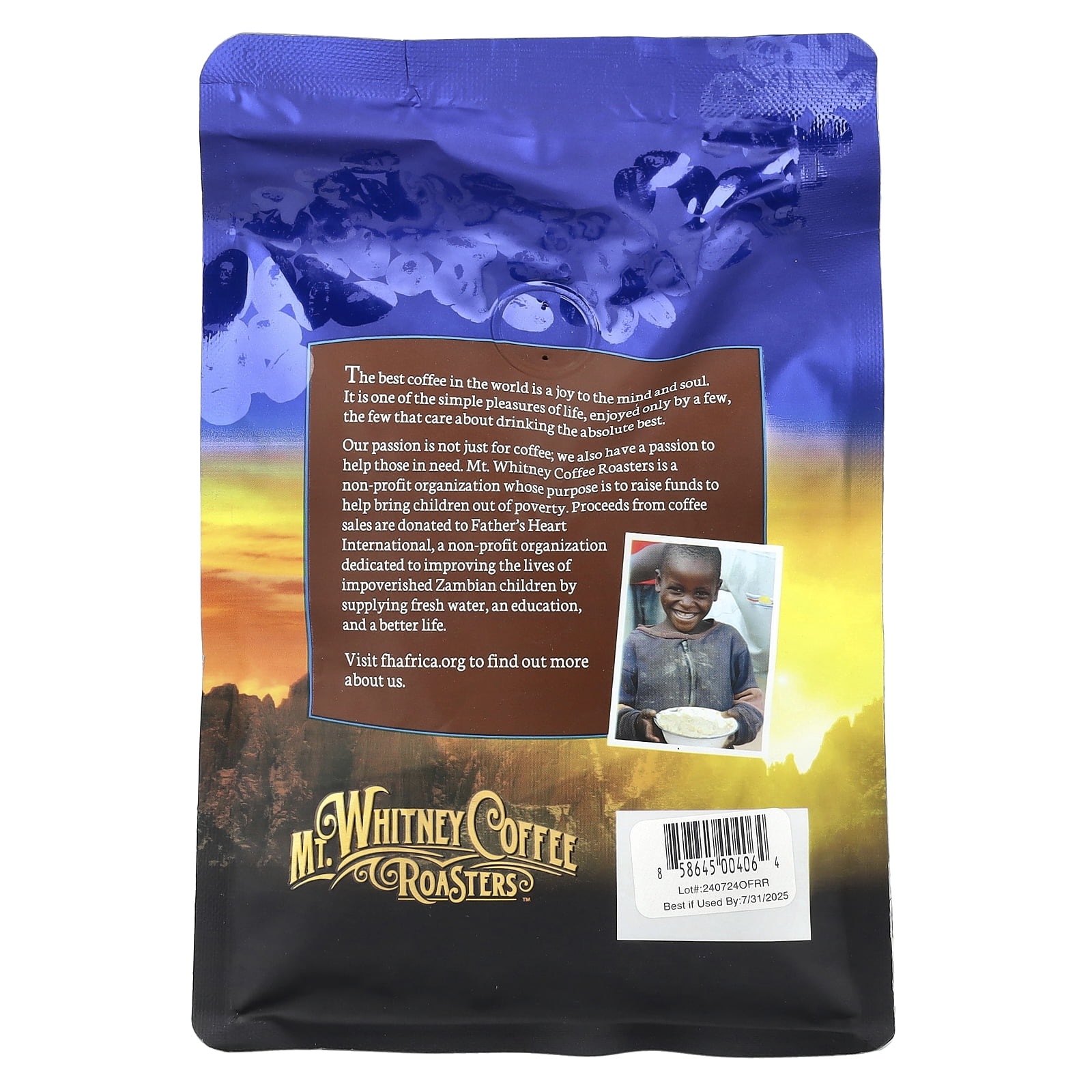Mt. Whitney Coffee Roasters Organic French Roast, Whole Bean Coffee, Dark Roast, 12 oz (340 g)