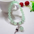 thumbnail image 4 of Pulsera elástica con cuentas de cristal curativo semiprecioso de 8 mm, unisex, 4 of 6