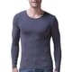 thumbnail image 2 of Sonducket Ropa interior térmica para hombre, cálida, , agradable a la piel, gruesa, capa base básica, vestido cálido, ropa de invierno Camisetas Gris oscuro L, 2 of 6