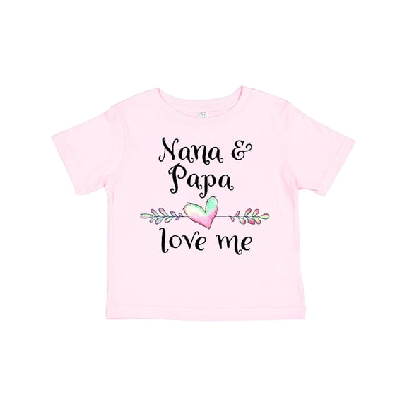 Inktastic Nana and Papa Love Me- Heart Grandchild Boys or Girls Toddler T-Shirt