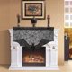 thumbnail image 3 of HOTYA - Mantel decorativo de Halloween con encaje negro y murciélago para chimenea, bufanda, pantalla de lámpara, toalla de tela para estufa, decoración para festivales y fiestas, 3 of 7