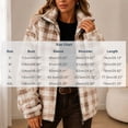 thumbnail image 4 of Sherpa Fleece Jackets for Women Versatile Plaid Zip Up Long Sleeve Work Wear Coats, 4 of 8