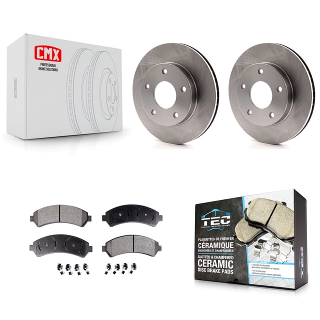 Transit Auto Front Disc Brake Rotors and Ceramic Pads Kit for Car 1997 Chevrolet Blazer GMC Jimmy K8T-100002